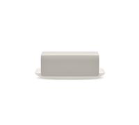 Alessi Mattina BG04 WG - Mantequera de Design, Fabricada en Porcelana con Tapa en Acero Inoxidable 18/10, Coloreada con Resina Epoxi, Gris Cálido