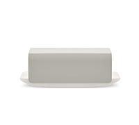 Alessi Mantequera Mattina BG04 WG – Porcelana con tapa acero inoxidable 18/10, Gris cálido