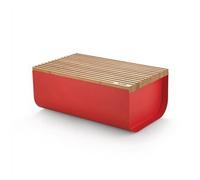 Alessi Panera Mattina BG03 R acero colorido con resina epoxi y bambú rojo 34x21 cm