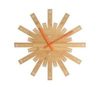 Alessi Reloj de pared MDL05 Raggiante Madera de bambú, números romanos