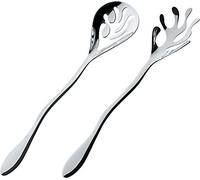 Alessi Set de cubiertos para ensalada Mediterraneo ESI16SET acero inoxidable pulido