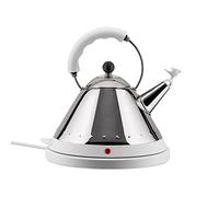 Alessi Hervidor eléctrico MG32 W de diseño, acero inoxidable y resina termoplástica Blanco