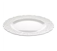 Alessi Plato plano Dressed en porcelana blanca con relieve MW01/21