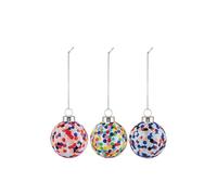 Alessi Set de 3 Bolas de árbol de Navidad Proust AM43SET3 – Vidrio soplado, decoradas a mano