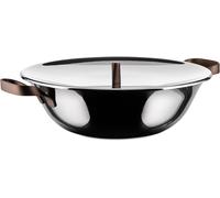 Alessi PU308 Wok en Multiply con Tapa de Acero Inoxidable 18/10 y Mango con Revestimiento PVD