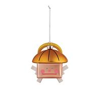 Alessi Quadrangelo GJ02 14 - Adorno Navideño Que Representa al Ángel Quadrangelo con Cabellos de Oro, en Vidrio Soplado a Boca Dentro de un Molde y Decorado a Mano