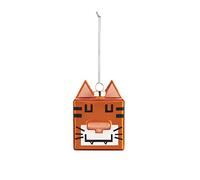Alessi Quadratigra GJ02 13 - Adorno Navideño Que Representa al Plácido Tigre Quadratigra, en Vidrio Soplado a Boca Dentro de un Molde y Decorado a Mano