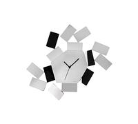 Alessi Reloj de pared Stanza Scirocco Acero inoxidable Plata 27 x 1.665 x 15.5 cm