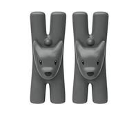 Alessi - Set de Dos Pinzas en Resina termoplástica, Negro con imán