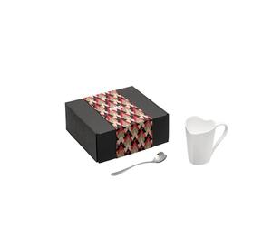 Alessi, Tea MMI24CUSET - Set compuesto por Taza y Cuchara, en Bone China y Acero Inoxidable 18/10, Multicolor