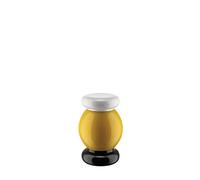 Alessi Totem Domestici ES18 1 - Molinillo de Sal, Pimienta y Especias de Diseño en Madera de Haya, Amarillo, Negro y Blanco