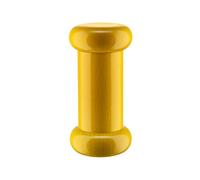 Alessi Totem Domestici ES19 1 - Molinillo de Sal, Pimienta y Especias de Diseño en Madera de Haya, Amarillo, Negro y Blanco