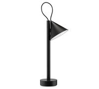 Alessi Lámpara portátil magnética Tsumiki ME01 B, batería USB-C, metal/resina, LED 3.5W, negro