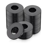 Alethron Arandelas M10, 30 unidades, M10 x 25 x 1,5 mm, acero inoxidable A2 V2A, arandelas planas negras para carrocería, arandelas para tornillos, tuercas, barra roscada