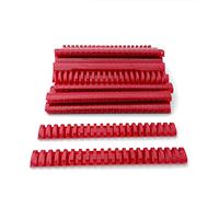 Alevar Espalda de plástico en espiral para encuadernación, 21 anillos, diámetro 32 mm, tamaño A4, capacidad de 241 a 280 hojas, color rojo, paquete de 50 unidades