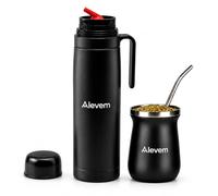 Alevem Kit Mate Argentino Completo 3 Piezas | Calabaza, Termo, Bombilla