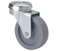Alex b - Rueda giratorio diámetro 60 pasador m10 plastico gris