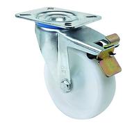 Alex Brands Rueda con freno Alex ZV UT poliamix diámetro 150 mm 350 kg blanco