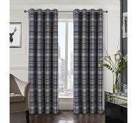 Alexandra Cole Cortinas a Cuadros para Sala de Estar, Dormitorio, habitación, oscurecimiento, Cortinas a Cuadros con Ojales a Rayas y tratamientos para Ventanas, 2 Paneles