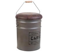 Alexandra House Living Cubo Marrón Cáñamo Metal Madera de Abeto 35 x 31 x 40 cm con Tapa con asa