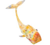 Alexandra House Living Figura Decorativa Amarillo Hierro Ballena 47 x 26 x 29 cm