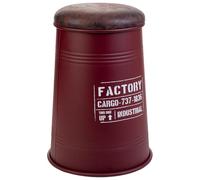 Alexandra House Living Taburete Rojo Poliuretano Metal Aglomerado 47 x 27 x 33 cm