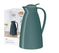 alfi Eco 1,0 l, Jarra isotérmica con inserción higiénica de Vidrio Duro de plástico, tapón de Rosca con cómodo pulsador, vertido con una Mano, Ideal como Jarra de café, Jarra de té, sin BPA