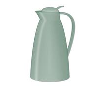 alfi Eco 1,0 l, verde menta, jarra térmica con inserto higiénico de vidrio templado de plástico, cierre de rosca con cómodo pulsador, verter con una mano, ideal como cafetera, tetera, sin BPA