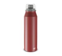 alfi ENDLESS ISO BOTTLE 500 ml, mediterranean red mat, cantimplora de acero inoxidable, estanca con tapón de rosca, mantiene el calor 12 horas, mantiene el frío 24 horas, para bebidas con gas