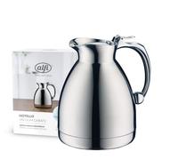 alfi HOTELLO 0,6 l, Jarra isotérmica de Doble Pared de Acero Inoxidable, Mantiene el Calor 4 Horas, Mantiene el frío 6 Horas, Tapa Suelta, vertido con una Mano, sin plástico, lavavajillas, hostelería