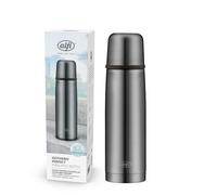 alfi Isotherm AV 500 ml, Cool Grey Mat, Botella isotérmica de Acero Inoxidable con Vaso, estanquidad con tapón automático, Desmontable, Mantiene el Calor 12 Horas, sin Huellas, sin BPA