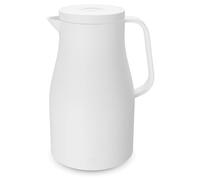 alfi NEO - Jarra térmica (1,0 L, con cristal templado higiénico, 12 horas de calor, cierre de rosca con cómodo pulsador, mango ergonómico, ideal como cafetera, tetera y tetera), color blanco