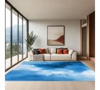 Alfombra 90x150cm Nubes Alfombra 3D de Pelo Corto Pintura a Color Moqueta Suave y Mullida Lavable Lavadora Adecuado para Dormitorios Pasillos y Comedores b-2623