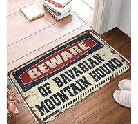 Alfombra acogedora para exteriores, impermeable, agradable al tacto, absorbente, para interior de felpa cómoda, cuidado con el perro de montaña bávaro, esquinas, otoño, para puerta delantera (65 x 90