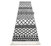 Alfombra alfombra de pasillo BERBER SAFI blanco - para la cocina entrada pasillo 70x200 cm