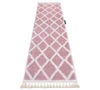 Alfombra alfombra de pasillo BERBER TROIK rosado - para la cocina entrada pasillo 80x200 cm