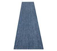 Alfombra Alfombra de pasillo sisal SION A5165A Mezcla Tejido plano azul oscuro 80x300 cm