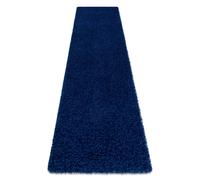 Alfombra alfombra de pasillo SOFFI shaggy 5cm azul oscuro - para la cocina entrada pasillo 80x300 cm