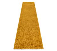 Alfombra, alfombra de pasillo SOFFI shaggy 5cm oro - para la cocina, entrada, pasillo amarillo 60x200 cm