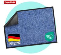 Alfombra antideslizante para interiores, ideal para la entrada, marca Floordirekt, modelo "Rhine". Alfombra lavable, disponible en varios tamaños y colores, incluyendo azul, con dimensiones de 120x600