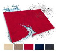 Alfombra antideslizante para interiores y exteriores, marca Floordirekt, modelo Nasa, rectangular, 14 mm de grosor, lavable a 30 grados, absorbente de agua, ideal para la entrada – Color rojo, 86x150 