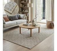 Alfombra Azor Estilo Moderno, Textura Lisa Luminosa y Acabado Suave para Decorar con claridad - 40x60 cm - Beige