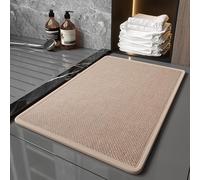 Alfombra Baño Diatomita 40X60Cm Marrón Secado Rapido, Agua Súper Absorbente Alfombrilla De Baño Antideslizantes,Suave Y Acogedora
