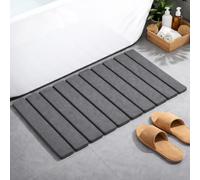 Alfombra Baño Diatomita Gris Oscuro | Alfombra Piedra Baño | Secado Rápido