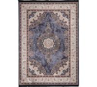Alfombra beige y gris Mazovia - Estilo oriental, tradicional. Alfombra para sala de estar, dormitorio u oficina. Se puede lavar en la lavadora. 160 x 230 cm