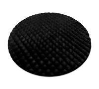 Alfombra BUBBLE circulo negra 25 IMITACIÓN PIEL DE CONEJO 3D estructural circulo 160 cm