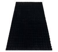 Alfombra BUBBLE negra 25 IMITACIÓN PIEL DE CONEJO 3D estructural 200x290 cm
