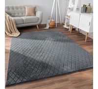 Alfombra "Bubble" para sala de estar o dormitorio, pelo alto, diseño geométrico en 3D, tamaño 160x220 cm