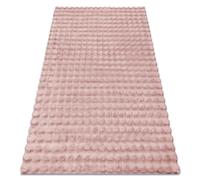 Alfombra BUBBLE rosa empolvado 45 IMITACIÓN PIEL DE CONEJO 3D estructural 60x100 cm