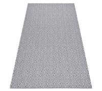 Alfombra CASA ECO sisal BOHO Diamantes 22084 antracita / crema alfombra reciclada 153x220 cm